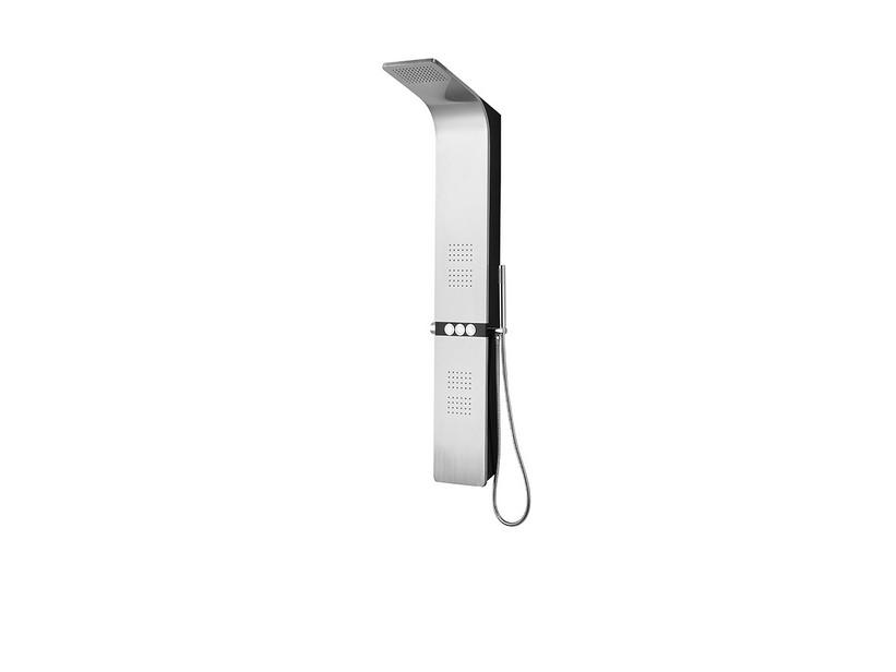 Colonne de douche Sole inox brossé et noir mat | IperCeramica