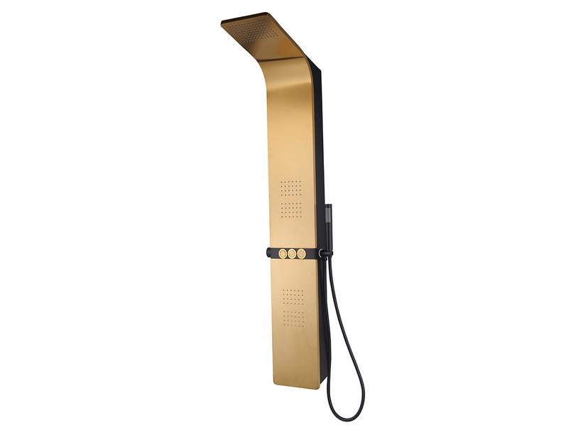 Colonne de douche Sole or satiné et noir mat | IperCeramica