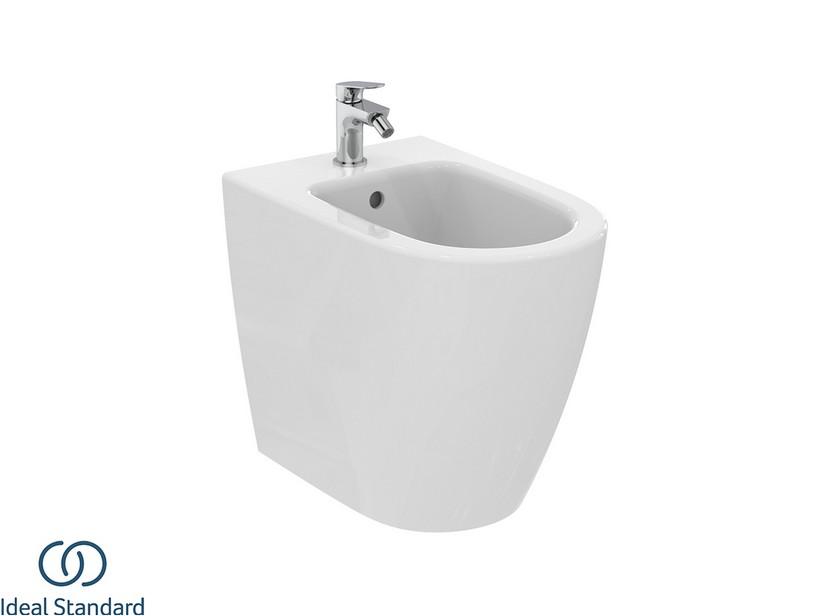 Bidet à poser adossé au mur Ideal Standard® i.Life O blanc brillant | IperCeramica