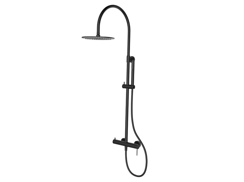 Colonne de douche 2 fonctions Spring Inox 304 noir mat | IperCeramica