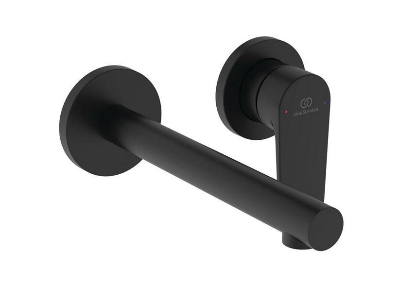 Mitigeur de lavabo mural Ceralife O monocommande noir soie | IperCeramica