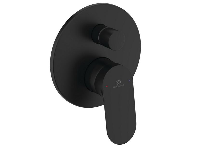 Mitigeur pour baignoire/douche encastré 2 voies Ceralife O noir soie | IperCeramica