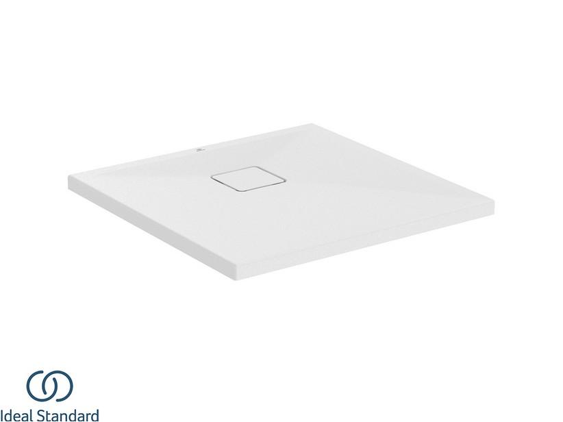 Receveur de douche Ideal Standard® ULTRA FLAT EVO 70x70 H3,5 cm en résine blanc soie mat | IperCeramica