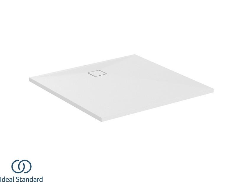 Receveur de douche Ideal Standard® ULTRA FLAT EVO 120x120 H3,5 cm en résine blanc soie mat | IperCeramica