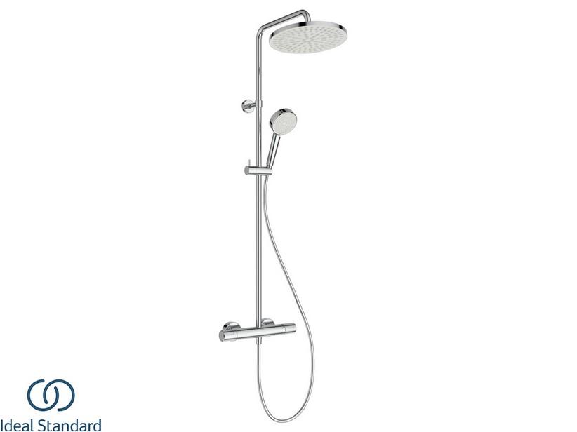 Colonne de douche Ideal Standard® Ceratherm T25 New Round avec mitigeur thermostatique chrome | IperCeramica