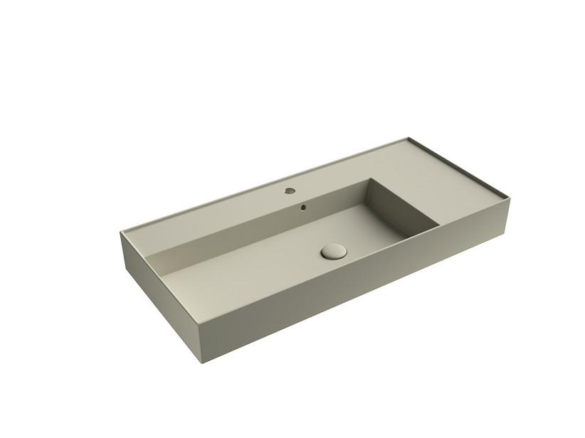 Lavabo Unitop Twenty vasque gauche 101x46 cm sable mat | IperCeramica