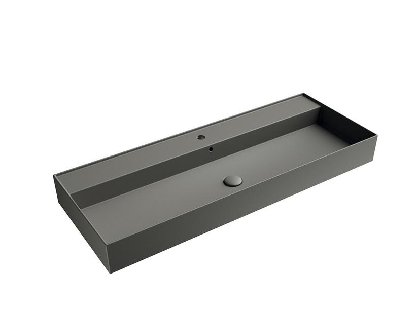 Lavabo Unitop Twenty 121x46 cm gris mat | IperCeramica