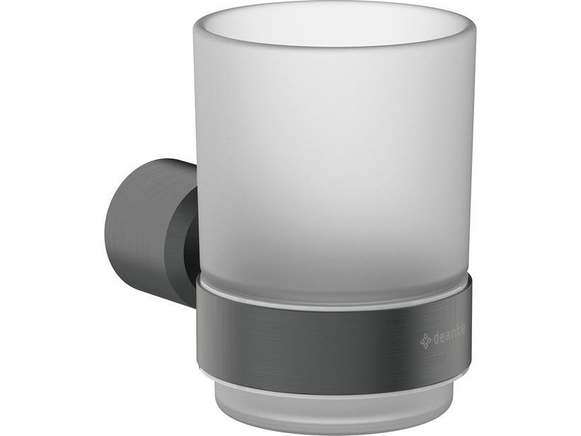 Porte-gobelet Blur en acier inox gris titane | IperCeramica