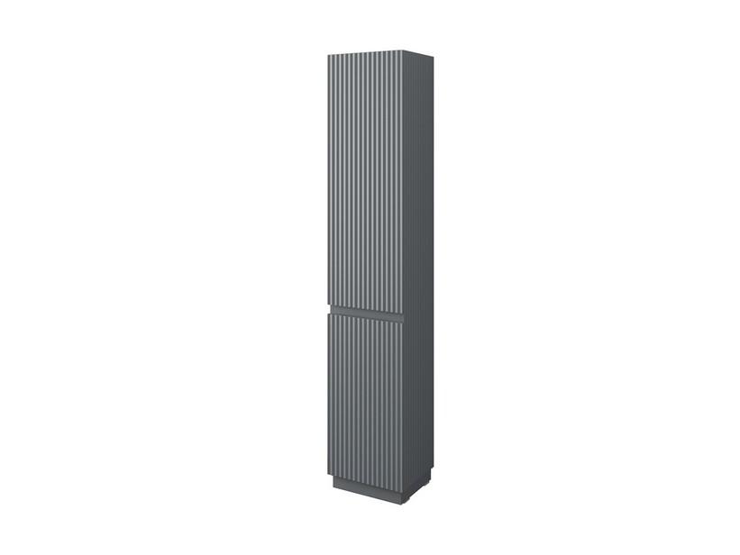 Colonne à poser FARO deux portes 35xH185 cm cannelée bleu mat | IperCeramica