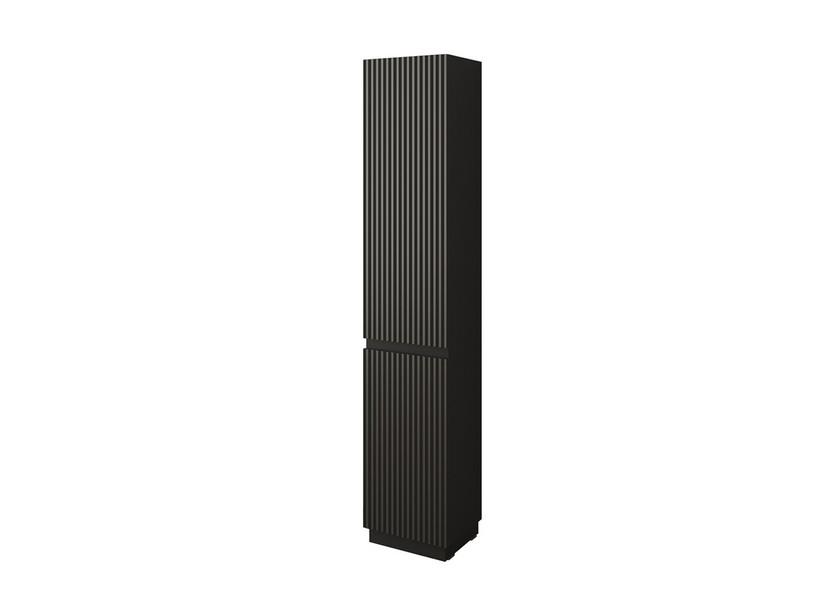 Colonne à poser FARO deux portes 35xH185 cm cannelée noir mat | IperCeramica