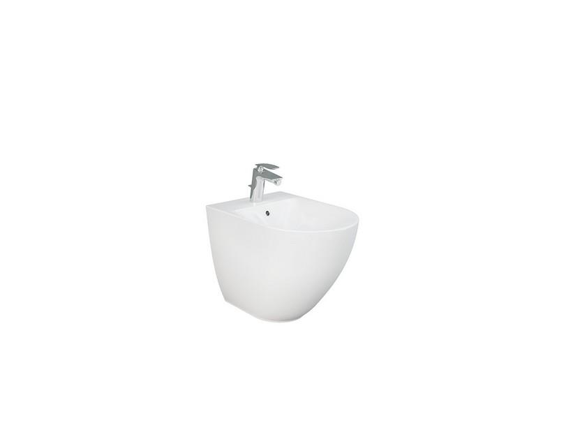 Bidet à poser Dakar 52 cm adossé au mur blanc brillant | IperCeramica