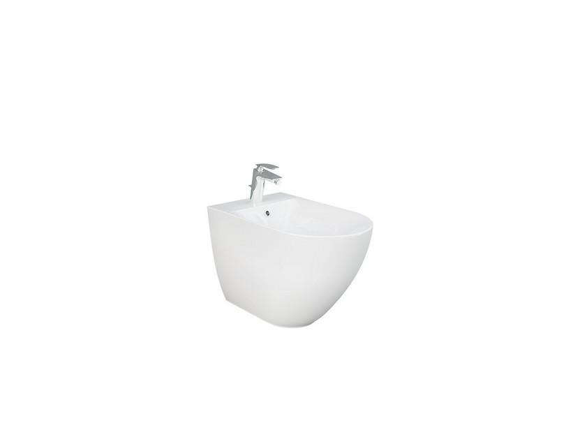Bidet à poser Dakar 58 cm adossé au mur blanc brillant | IperCeramica