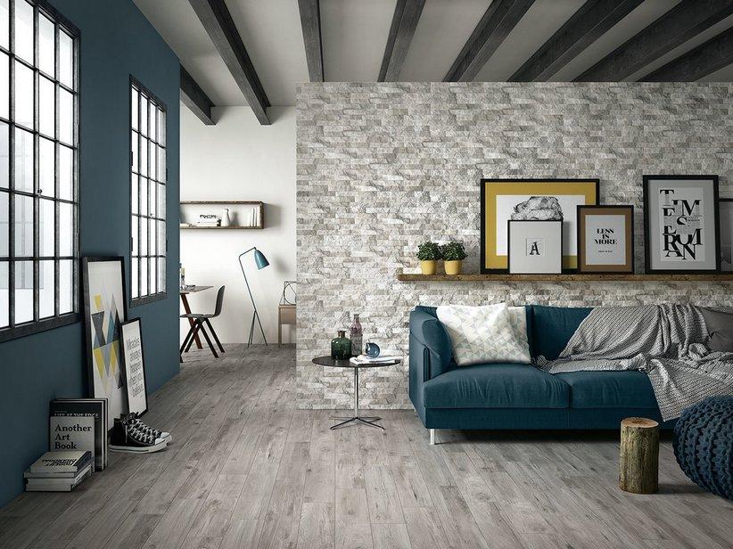 Carrelage Artrock White 7,5x38,5 imitation mur en pierre blanc | IperCeramica