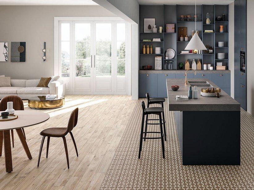 Carrelage Barrique Amande 15x90 grès cérame effet bois blanc | IperCeramica