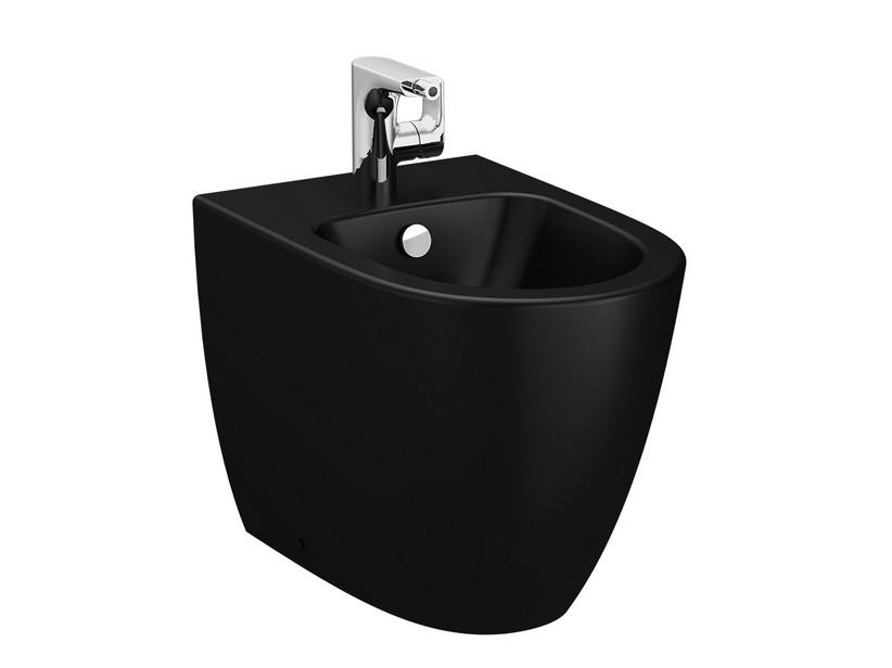 Bidet à poser adossé au mur Sento noir mat | IperCeramica