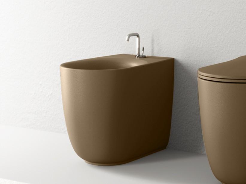 Bidet à poser Nolita rimless brun mat | IperCeramica