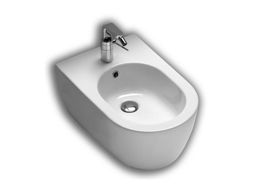 Bidet suspendu Monero 54 cm blanc brillant | IperCeramica