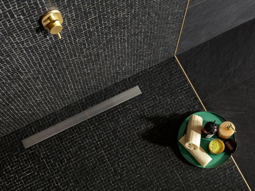 Mosaïque Blackstone 30x30 grès cérame effet pierre lavagna noire | IperCeramica