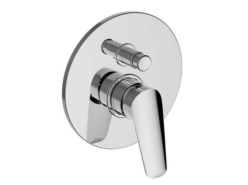 Mitigeur monocommande douche à encastrer avec inverseur 2 voies Boston chrome | IperCeramica