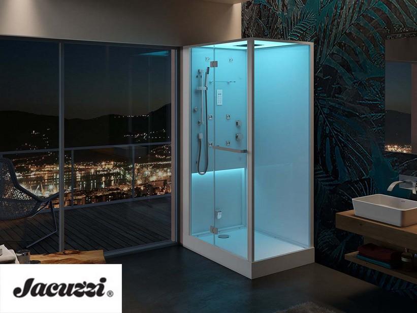 Cabine de douche hydromassante Jacuzzi® Bali avec hammam 120x80 | IperCeramica