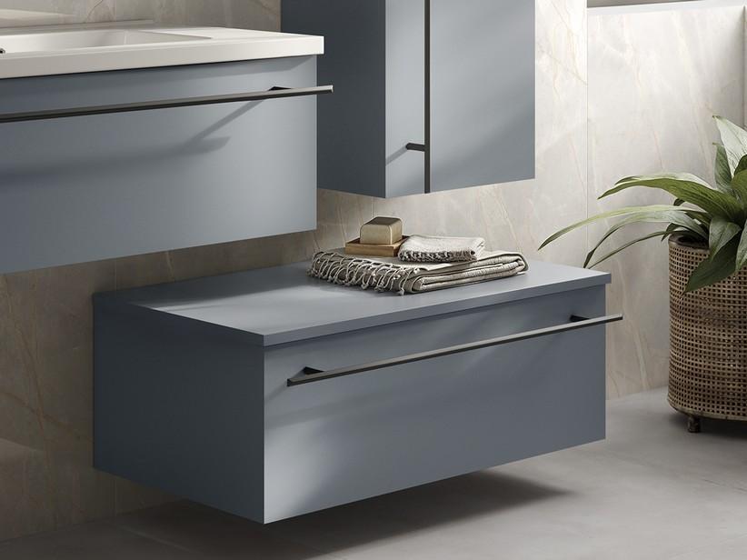 Commode suspendue LUMI L60xP46,5 cm bleu mat | IperCeramica