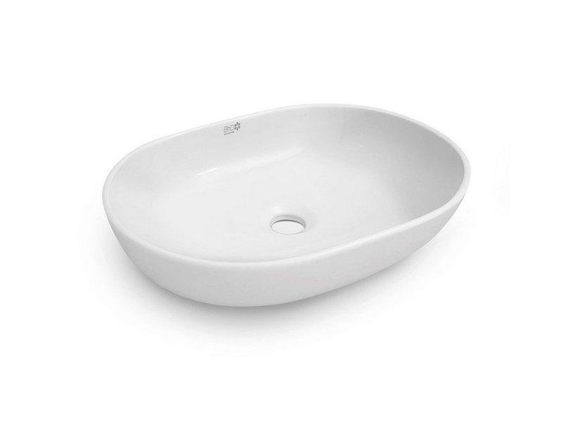 Vasque à poser Castilla 48x35x14 en céramique blanc brillant | IperCeramica