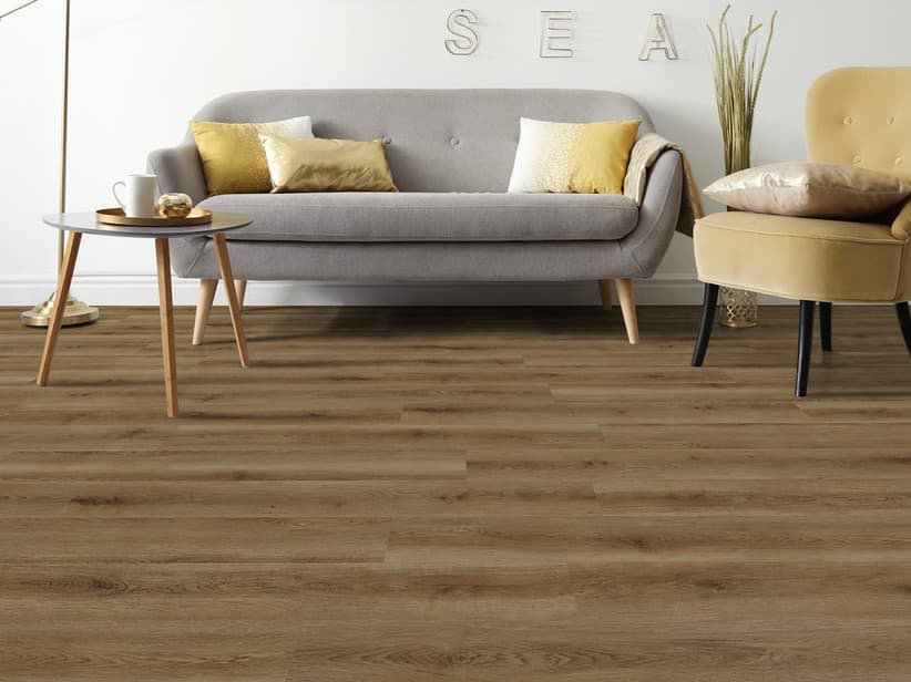Lame PVC adhésive Chalet Caramel effet chêne marron | IperCeramica