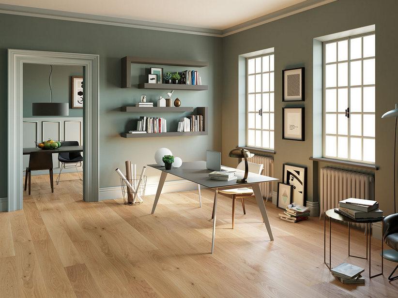 Parquet contrecollé en chêne blanchi vernis mat - Cheesecake 1 frise | IperCeramica