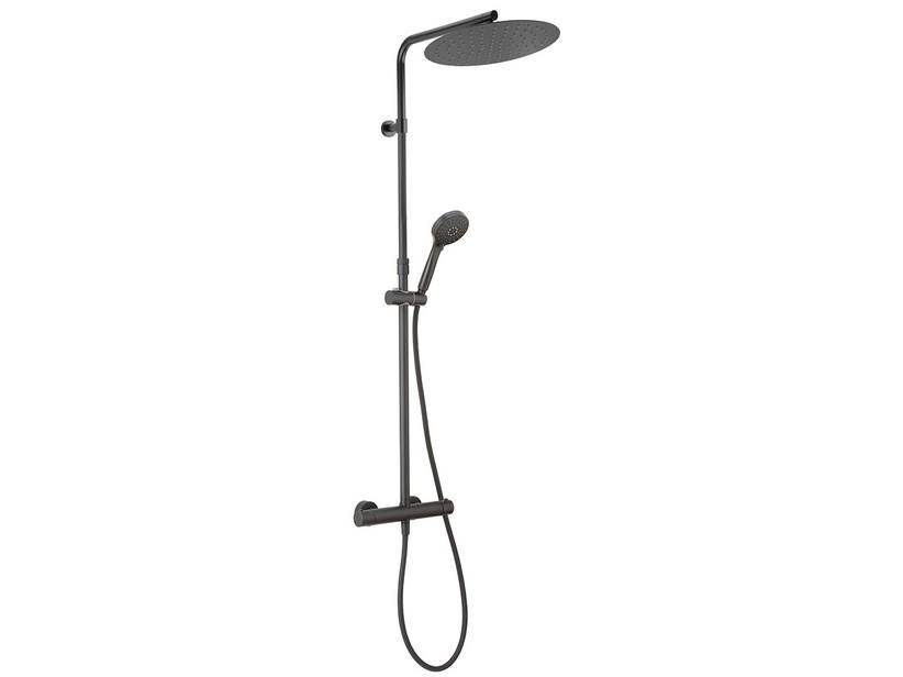 Colonne de douche thermostatique Premium noir mat | IperCeramica