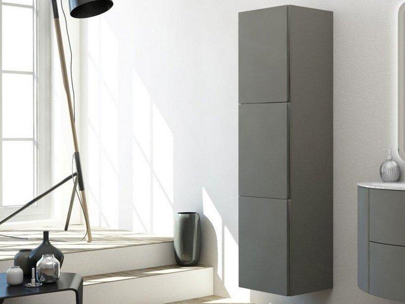 Colonne de salle de bains Modo 3 portes 45x170 gris taupe mat | IperCeramica