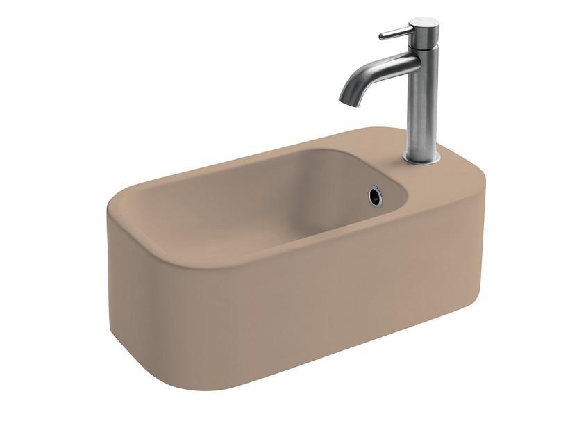 Lavabo lave-mains suspendu dte. Cosa 48x25 en céramique sable mat | IperCeramica