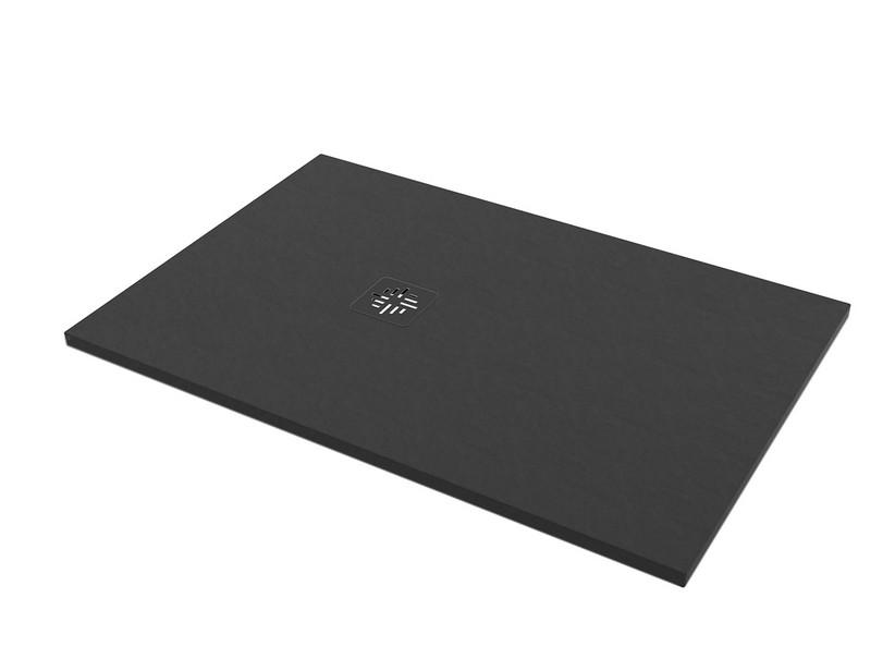 Receveur de douche Crypto 70x180 H2,5 cm résine effet pierre noir | IperCeramica