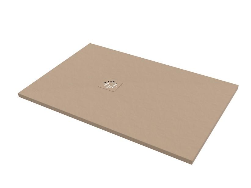 Receveur de douche Crypto 80x150 H2,5 cm résine effet pierre sable | IperCeramica