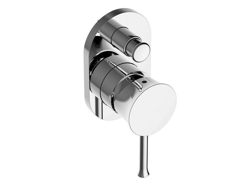 Mitigeur monocommande douche à encastrer avec inverseur 2 voies Dallas chrome | IperCeramica