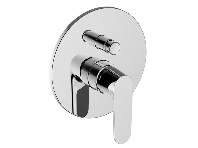 Mitigeur monocommande douche à encastrer avec inverseur 2 voies Denver chrome | IperCeramica