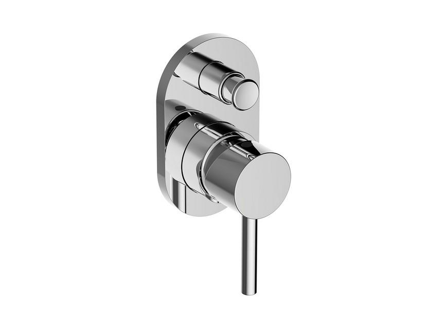 Mitigeur monocommande douche à encastrer avec inverseur 2 voies Detroit chrome | IperCeramica