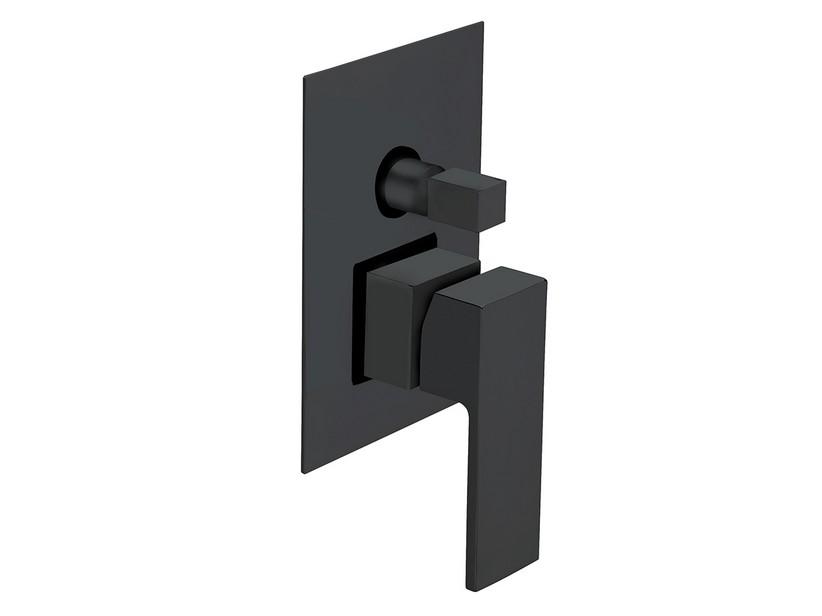 Mitigeur monocommande de douche encastrable avec inverseur 2 voies Kyra noir mat | IperCeramica