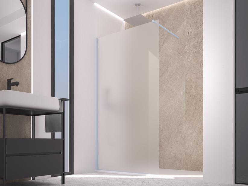 Paroi de douche à l'italienne Zen 92 cm h200 Ext 90/92 verre transparent 6 mm Blue Vintage | IperCeramica