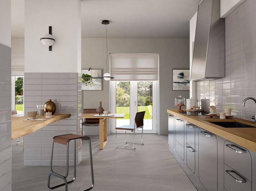 Carrelage Edge Grigio 10x30 gris brillant | IperCeramica