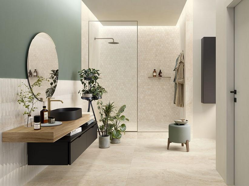 Carrelage Elegance Travertino Ivory 60x120 grès cérame effet marbre 3D ivoire | IperCeramica