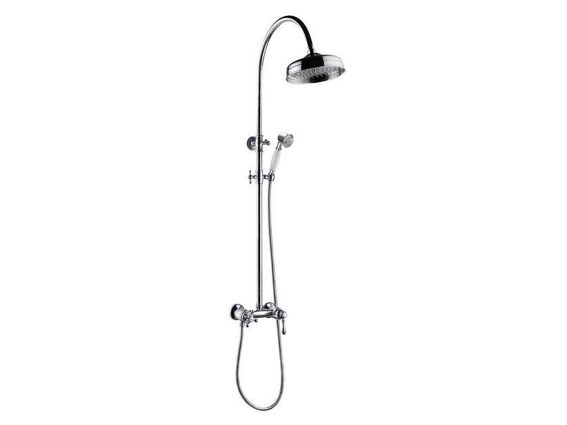 Colonne de douche Epoque avec pomme haute de douche ronde chrome | IperCeramica