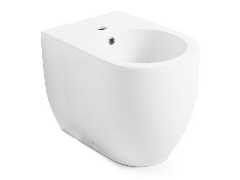 Bidet à poser Flo Matt adossé au mur blanc mat | IperCeramica