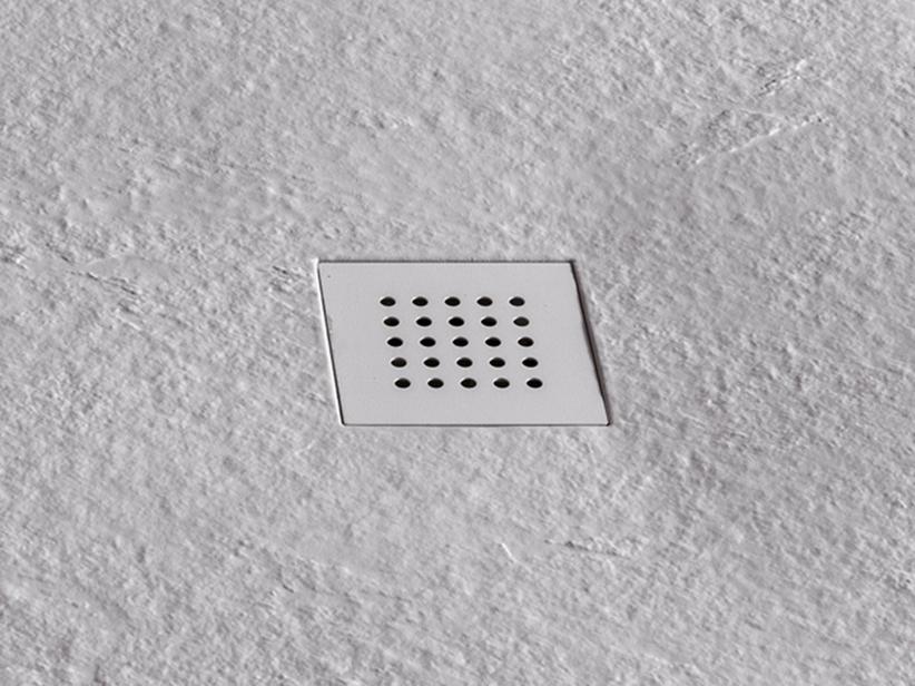 Grille cache-bonde HTR anthracite en inox avec trous ronds | IperCeramica