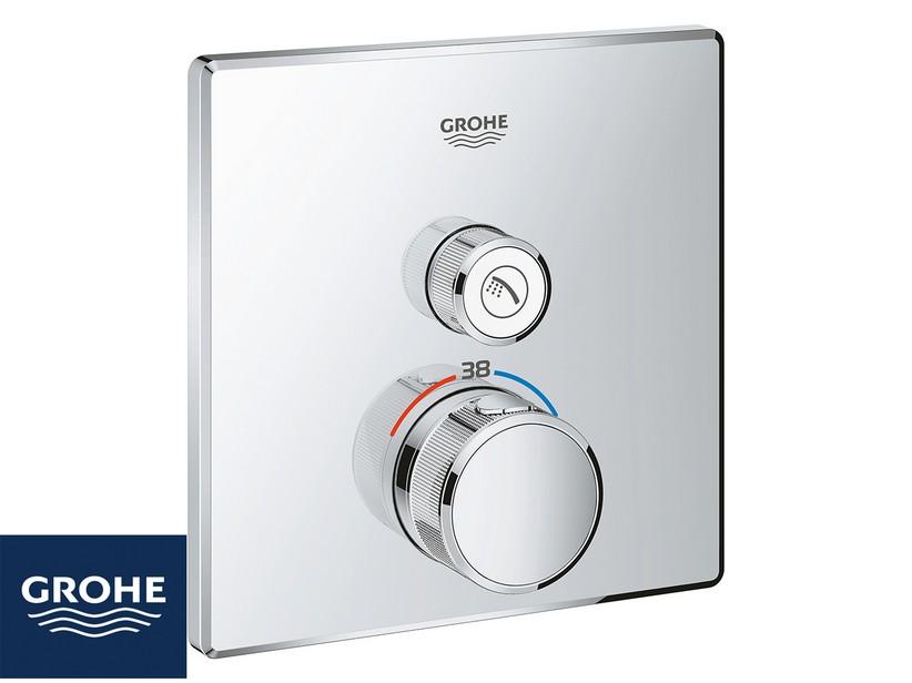 Mitigeur de douche encastré Grohe Smartcontrol Cube thermostatique chrome | IperCeramica