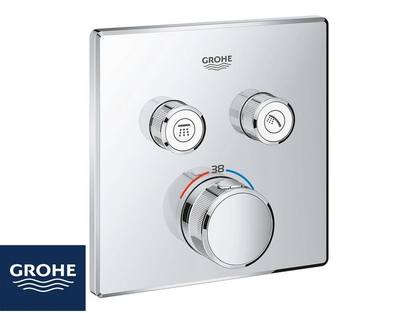 Mitigeur de douche encastré Grohe Smartcontrol Cube thermostatique avec inverseur 2 voies chrome | IperCeramica