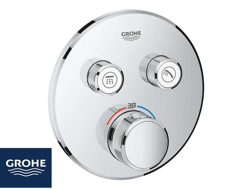 Mitigeur de douche encastré Grohe Smartcontrol thermostatique avec inverseur 2 voies chrome | IperCeramica