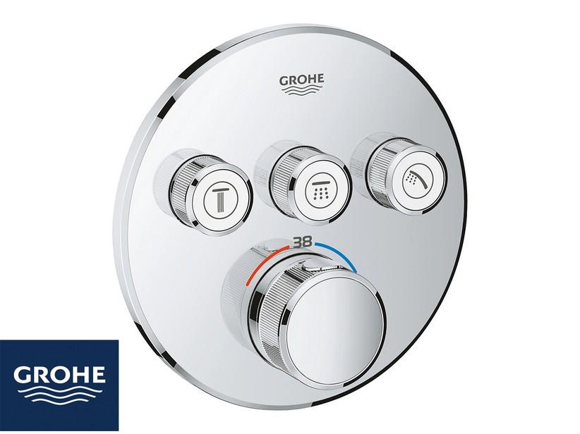 Mitigeur de douche encastré Grohe Smartcontrol thermostatique avec inverseur 3 voies chrome | IperCeramica