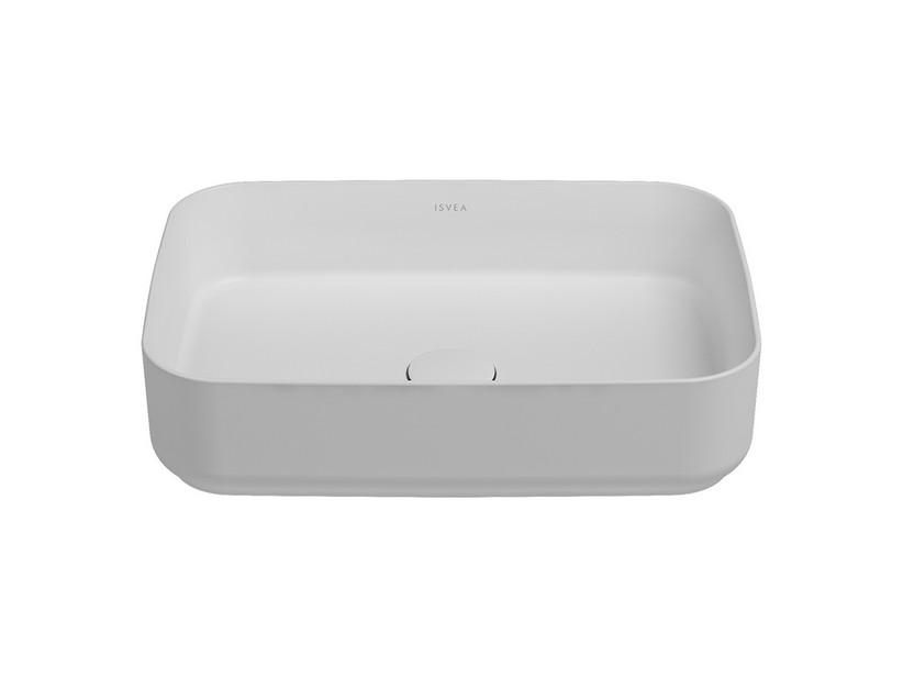 Vasque à poser Infinity rectangulaire 50x36 H12 céramique blanc mat | IperCeramica