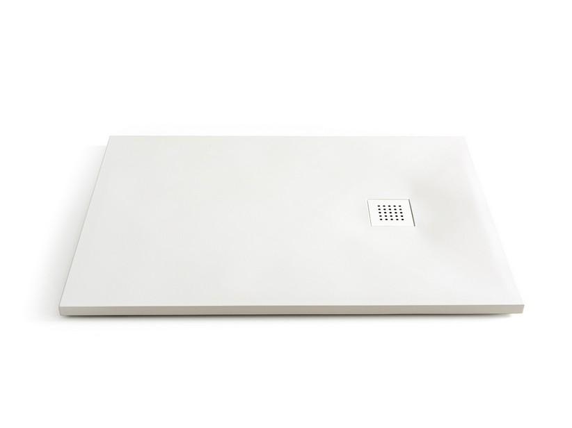 Receveur de douche Kalahari 140x80 cm céramique effet sablé blanc | IperCeramica