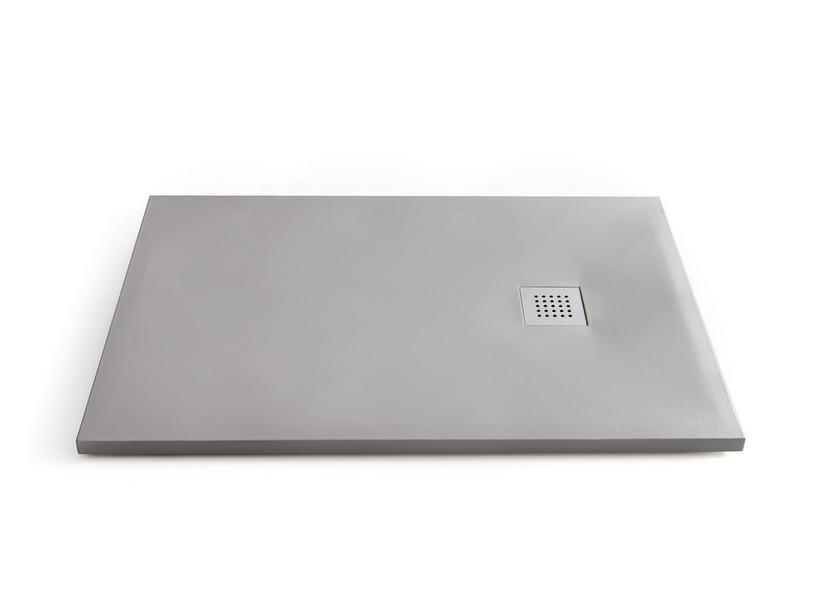 Receveur de douche Kalahari 140x80 cm céramique effet sablé gris | IperCeramica